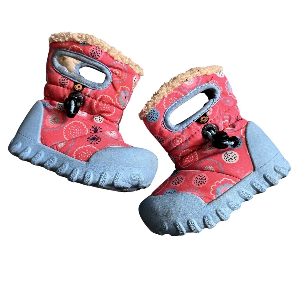 GIRLS KIDS BABY BOGS BMOC BULLSEYE WATERPROOF WARM LINED WELLIES BOOTS Pink 5c